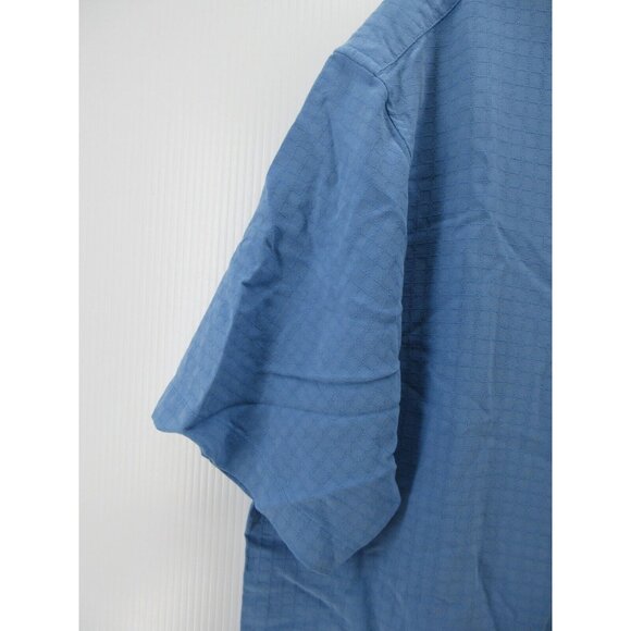 Toscano Shirt XL Silk Button Up Check Camp Pocket Breathable Collared - Picture 3 of 10